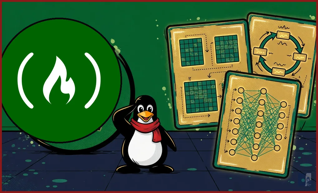 Deep Learning para iniciantes: Tux, glyph freeCodeCamp e cartões de arquiteturas